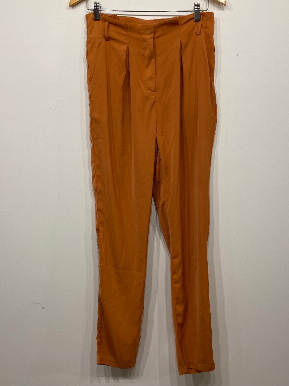 JLuxlabel Burnt Orange‎ High Waisted Pleated Tapered Dress Pants Rust Trousers